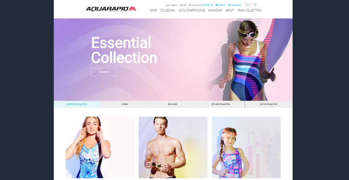 Aquarapid sito web by websolute