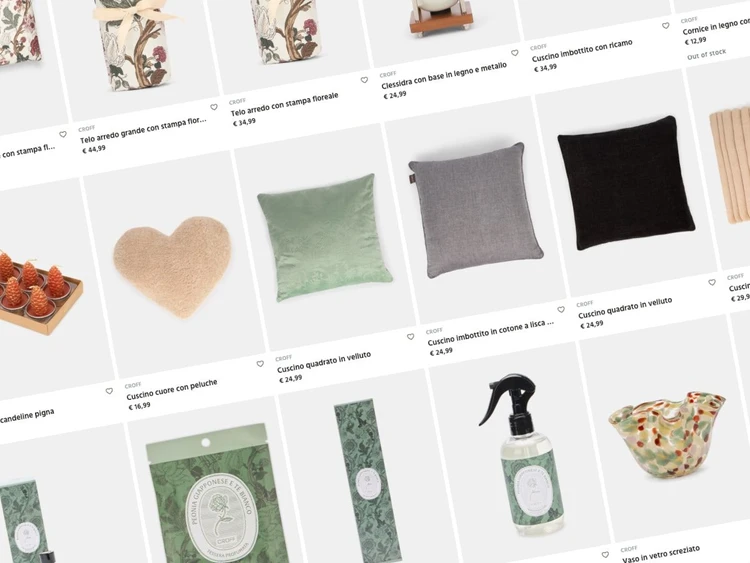 CROFF, prodotti sito web